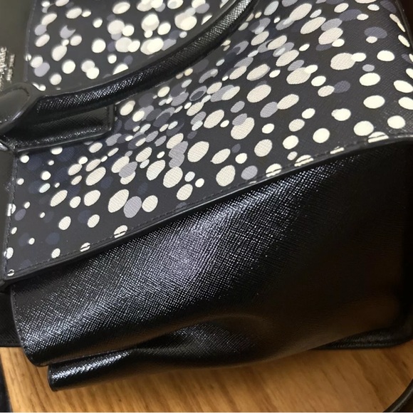 Kate spade cameron soiree dot medium satchel purse black gray white - Picture 6 of 6